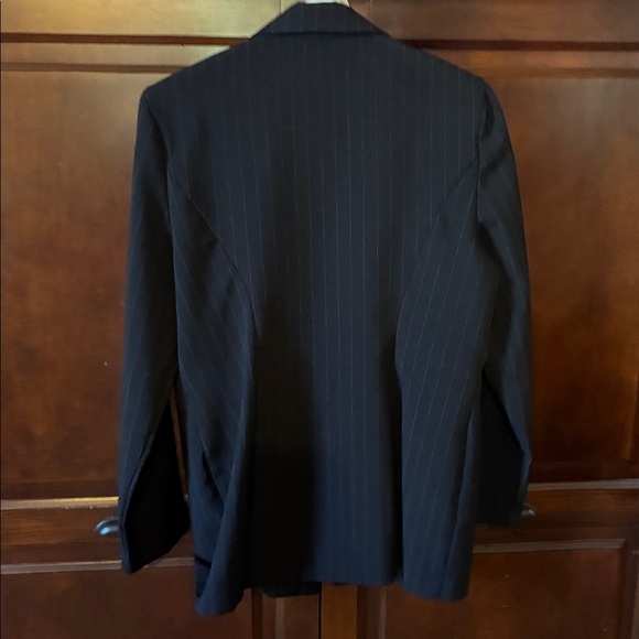 Women's Black Pinstripe Pantsuit - Picture 8 of 10